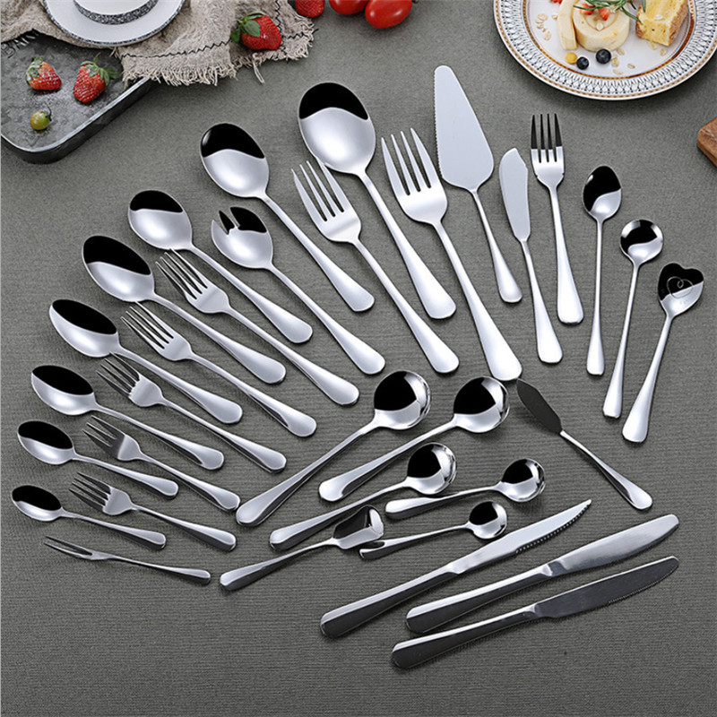 Shenone Cheap Good Quality Knife Fork and Spoons Set Cutlery 18/10 Stainless Steel Flatware1