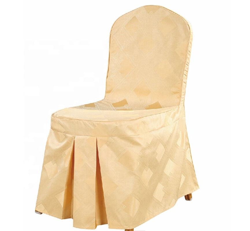 Shenone Hotel banquet plain and ordinary dyed jacquard pattern chair cover 