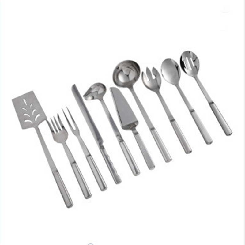 Shenone Buffet Party kitchenware Spoon Stainless Steel Serving Spoon for Restaurant Hotel
