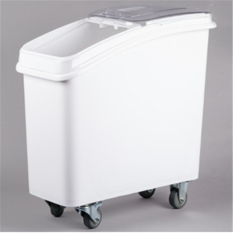 Shenone Ingredient Mobile Storage Cart 81L Sugar Flour Bin Storage Bin with Lid